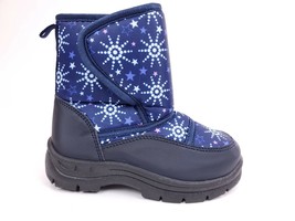 Lupilu Girls Blue Snowflake Insulated Winter Snow Boots Toddler Size 7.5 - £12.13 GBP