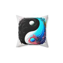 Yin Yang Symbol, Colorful Paint Style - Artistic Decor - Spun Polyester Square P - $45.77 - $66.50