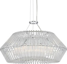 Pendant Light KALCO TAZA Transitional 6-Light Chrome Clear Glass Solid Dry - £5,788.08 GBP