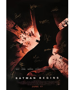 BATMAN BEGINS SIGNED MOVIE POSTER - $180.00