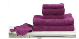 6-Pc. Bright Towel Set Magenta - £26.50 GBP