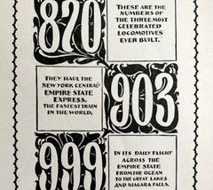Empire State Express Numbers 1895 Railroad Advertisement Victorian Train DWFF11 - £31.59 GBP
