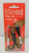 Hosa Technology YRA154 6 Inch Shielded Y Cable Stereo Plug To Two RCA Jacks image 1