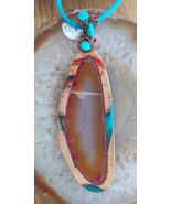 Pecan and Agate Pendant - $28.00