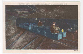 Electric Motor Engine Hauling Coal Anthracite Mine Interior Mining postcard - £5.02 GBP