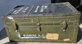 Metal Footlocker Military Trunk w/Tray Foot Locker NAMED USMC Vietnam Era - $39.27