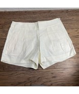 J.Crew Ivory Beige Pleated Shorts Linen Blend Woman&#39;s Size 4 Beach Vacat... - $19.80