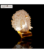 Porcelain signed Carpiè peacock hand decorated with crystal applications S - $1,377.47 MXN