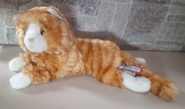 Douglas Cuddle Toys 12&quot; Orange Striped Tabby Cat Stuffed Plush Vintage - £17.45 GBP