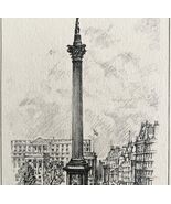 Trafalgar Square Nelson Monument 1901 Victorian London Print Art DWFF10 - $913.72 MXN