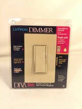 Lutron Diva Duo Ivory Single Pole Light Dimmer Switch Model DVW-600PH-IV - $15.93