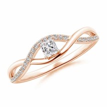 ANGARA Natural Diamond Infinity Swirl Promise Ring (Grade-IJI1I2, 0.22 Ctw) - £570.22 GBP