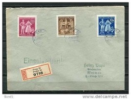 Czechoslovakia Occ./Bohemia &amp; Moravia 1944  Cover Registered Mi 133-5 Fu... - £15.69 GBP