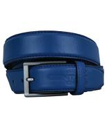 Mens Leather Belt Dress Leather Belt Salika Blue Cowhide Belt with Pin f... - $29.99