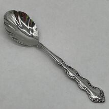 Oneida Silver Deluxe Mozart Sugar Shell Spoon Stainless 6" Glossy Scalloped - $3.32