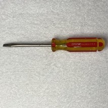 Vintage Stanley 64-864 Flat Slotted 4&quot; Screwdriver 8&quot; Overall Length Mad... - $9.49