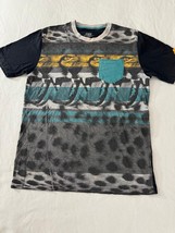 Nike Regular Fit Men&#39;s Black Multicolor Short Sleeve Crewneck T-Shirt Si... - $18.69