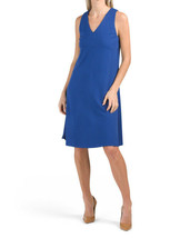 New Anne Klein Blue Career Viscose Dress Size L $99 - £56.53 GBP