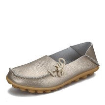 New Women&#39;s Leather Shoes Moccasins Mother Loafers Soft Leisure Flats Female Dri - £23.04 GBP