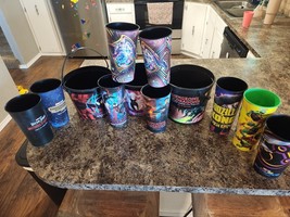 Lot of 9 Movie Theater Cups - W/ 4 Popcorn Buckets (Collectors Items) Se... - $782.75 MXN