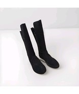 Eric Michael Black Suede Made In Spain Boots Side Zipper Womens Size 7 E... - $27.72