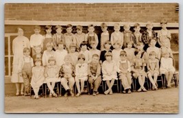 RPPC School Class Children c1920 Real Photo Postcard L24 - £6.35 GBP