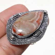 Crazy Lace Agate Gemstone Handmade Fashion Ethnic Ring Jewelry 8&quot; SA 251 - £3.97 GBP