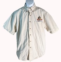 Vintage Walt Disney World Disney Theme Parks Button Front Shirt White Medium - £13.91 GBP