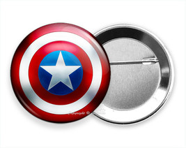 Captain America First Avenger Super Hero Shield New Pinback Pin Button Gift Idea - $12.55+