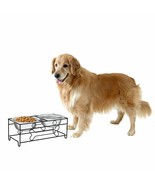 40 Oz Stainless Steel Bowls High Elevated Raised Stand Pet Dog Cat Food ... - £32.16 GBP