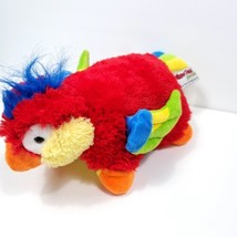 Pillow Pets Tropical Parrot Red Bird 11" Plush Toy Multi-Color Plush Stuffed - $20.78
