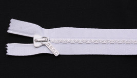 20&quot; Separating Zipper - White - Small Rhinestone Swarovski® Crystals U00... - £27.52 GBP