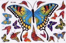 D048 Insect Butterfly Animal Kids Kindergarten Sticker 27x18cm/10x7&quot; - £3.14 GBP