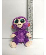 NWT TY Beanie Boos Grapes The Monkey 6&quot; Purple Plush Stuffed Animal Toy - £15.57 GBP
