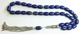 Luxury Tesbih AAA Barrel Lapis Lazuli &amp; Sterling - £266.27 GBP