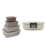 Set of 4 BPA-Free Triangle Food Storage Containers Vented Lids Assorted ... - $16.31