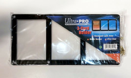 NEW Ultra Pro Black Frame 3-CARD Screwdown Recessed 8 Screw Clear Display 81201 - £9.68 GBP