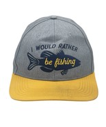 Bass Pro Shops Hat Kids Gray Yellow “I Would Rather Be Fishing” Cap - $228.08 MXN