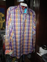Robert Graham Nasir Long Sleeve Shirt Size Medium New with Tags - £195.34 GBP