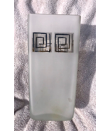 Pier 1 Hand Painted Frosted Glass Vase Large Gorgeous 10&quot; x 5&quot; TALL New NWT - £35.41 GBP