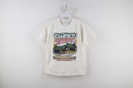 Vintage Y2K Boys Large Distressed Tampico Motorsports Indiana T-Shirt White - $26.91 CAD