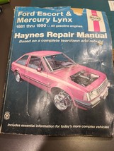 Haynes Repair Manual Ford Escort and Mercury Lynx 1981 thru 1990 (36016) - $4.94