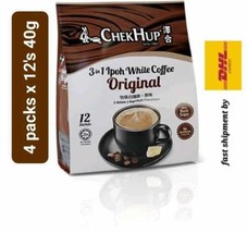 Chek Hup Instant Coffee 3 in 1 Ipoh White Coffee Original 4 packs x 12&#39;s 40gm - £84.85 GBP