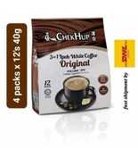 Chek Hup Instant Coffee 3 in 1 Ipoh White Coffee Original 4 packs x 12&#39;s... - £83.22 GBP