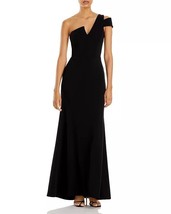 AQUA One-Shoulder Ruffled Gown Black Size 2 $278 - £118.63 GBP
