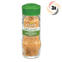 3x Shakers McCormick Gourmet Organic Yellow Mustard Seed Seasoning | 2.12oz - £18.80 GBP