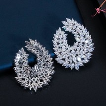 Luxury Popular Waterdrop Full Cubic Zircon Wedding Earring Fashion Women Jewelry - £18.23 GBP