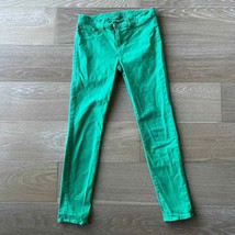 J Brand Skinny Leg Bright Green Jeans sz 29 - £19.32 GBP