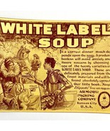 White Label Soup 1897 Advertisement Victorian Fit For Queen Food Armour ... - £15.81 GBP