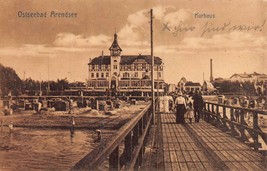 Germania ~Ostseebad Arendsee~ Kurhaus ~1912 Seppia Foto Cartolina - £7.26 GBP